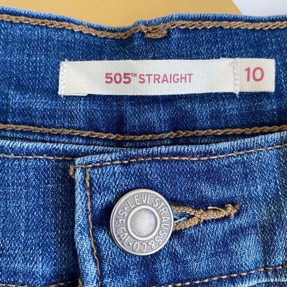 Levi's 505 Straight Leg Embroidered Jeans 10 NEW - Picture 5 of 7